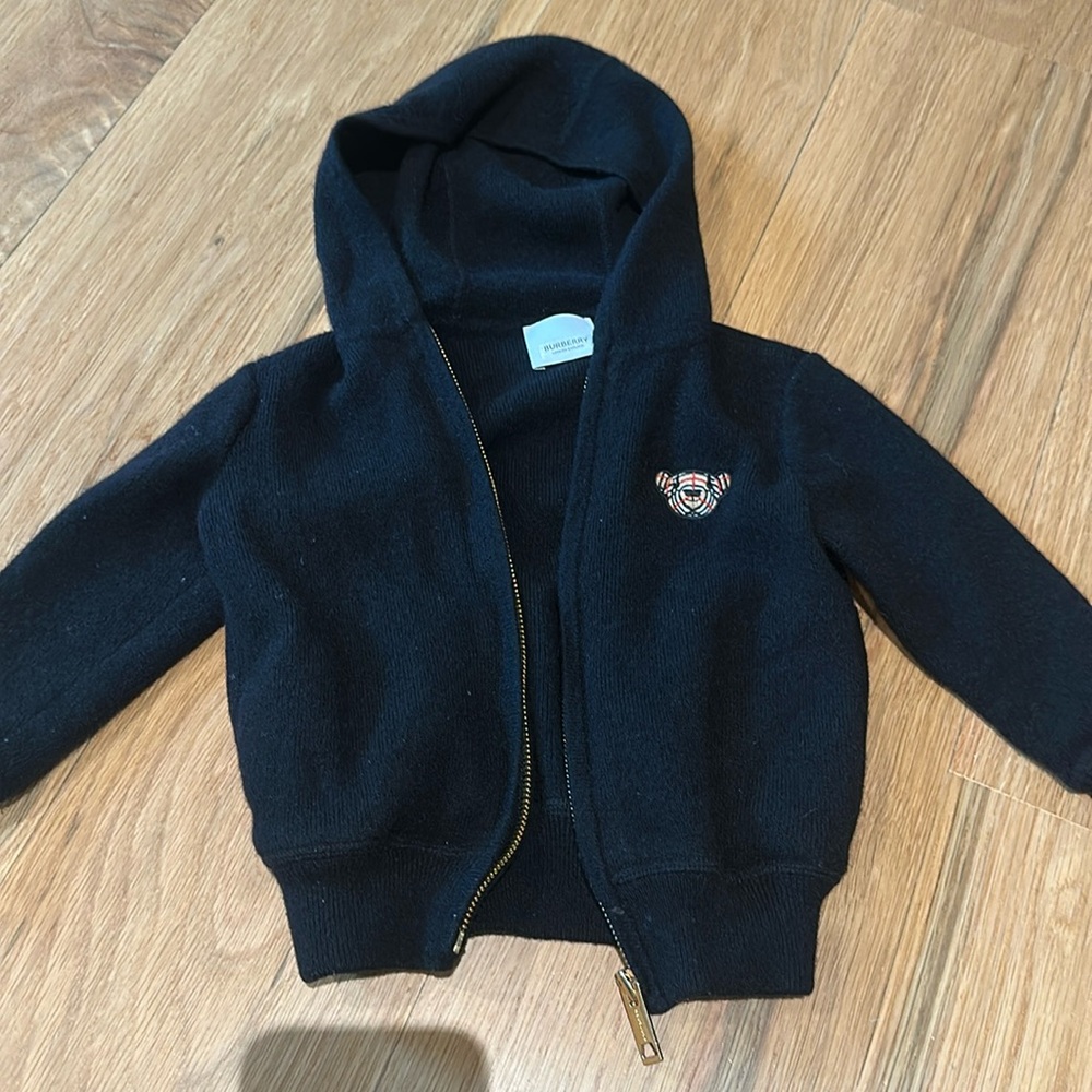 Black Burberry Hoodie Kids